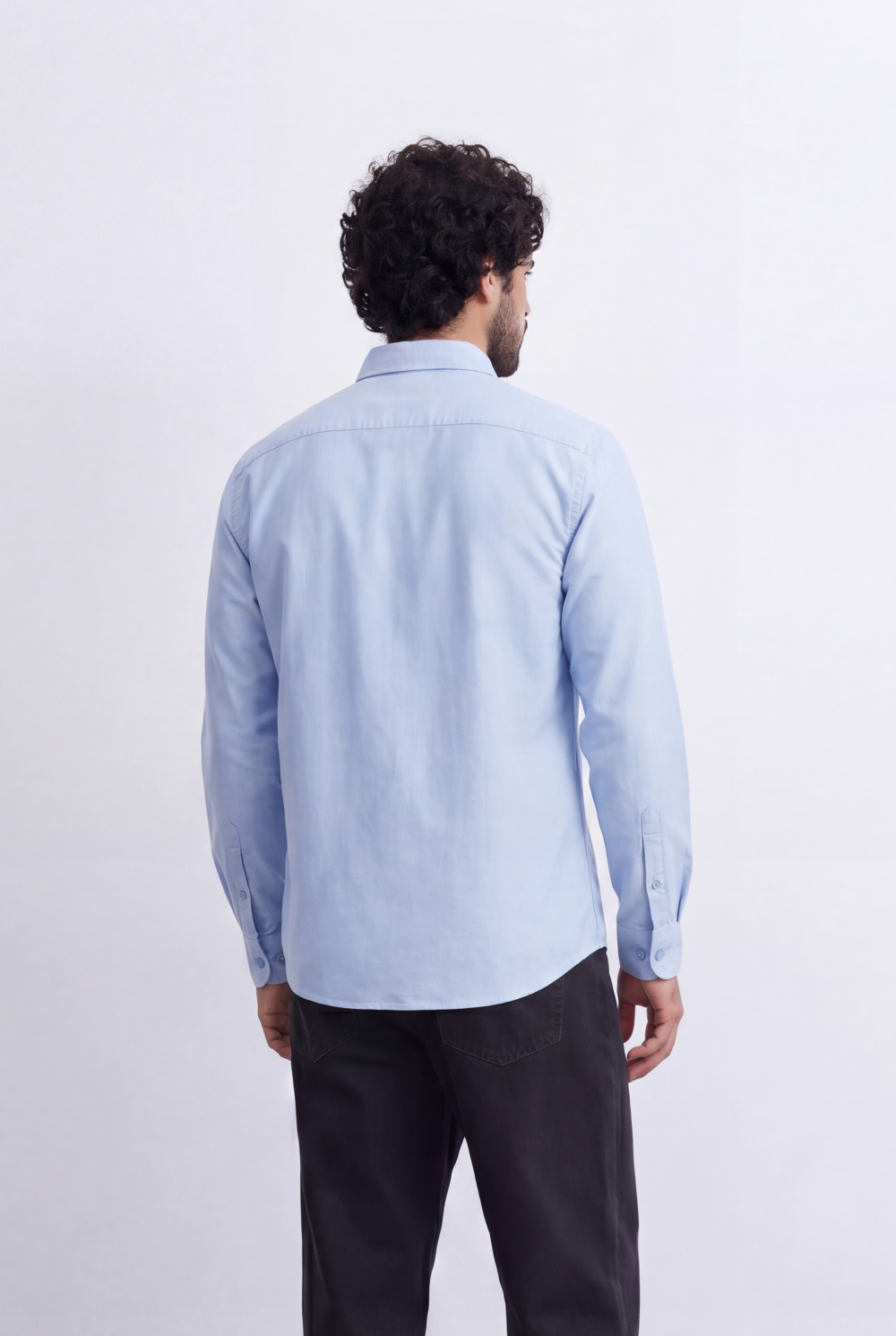 Men's Slim Fit Long Sleeve Button-Down Shirt Minimal Tomato Store Clean Design Smart Everyday Essential