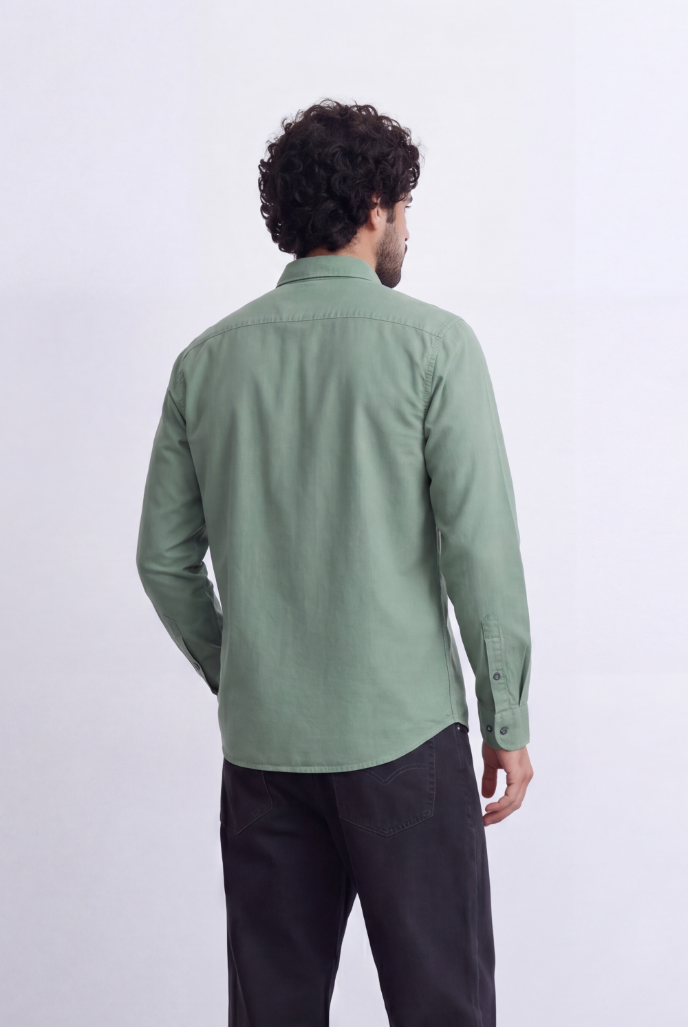 Men's Slim Fit Long Sleeve Button-Down Shirt Minimal Tomato Store Clean Design Smart Everyday Essential