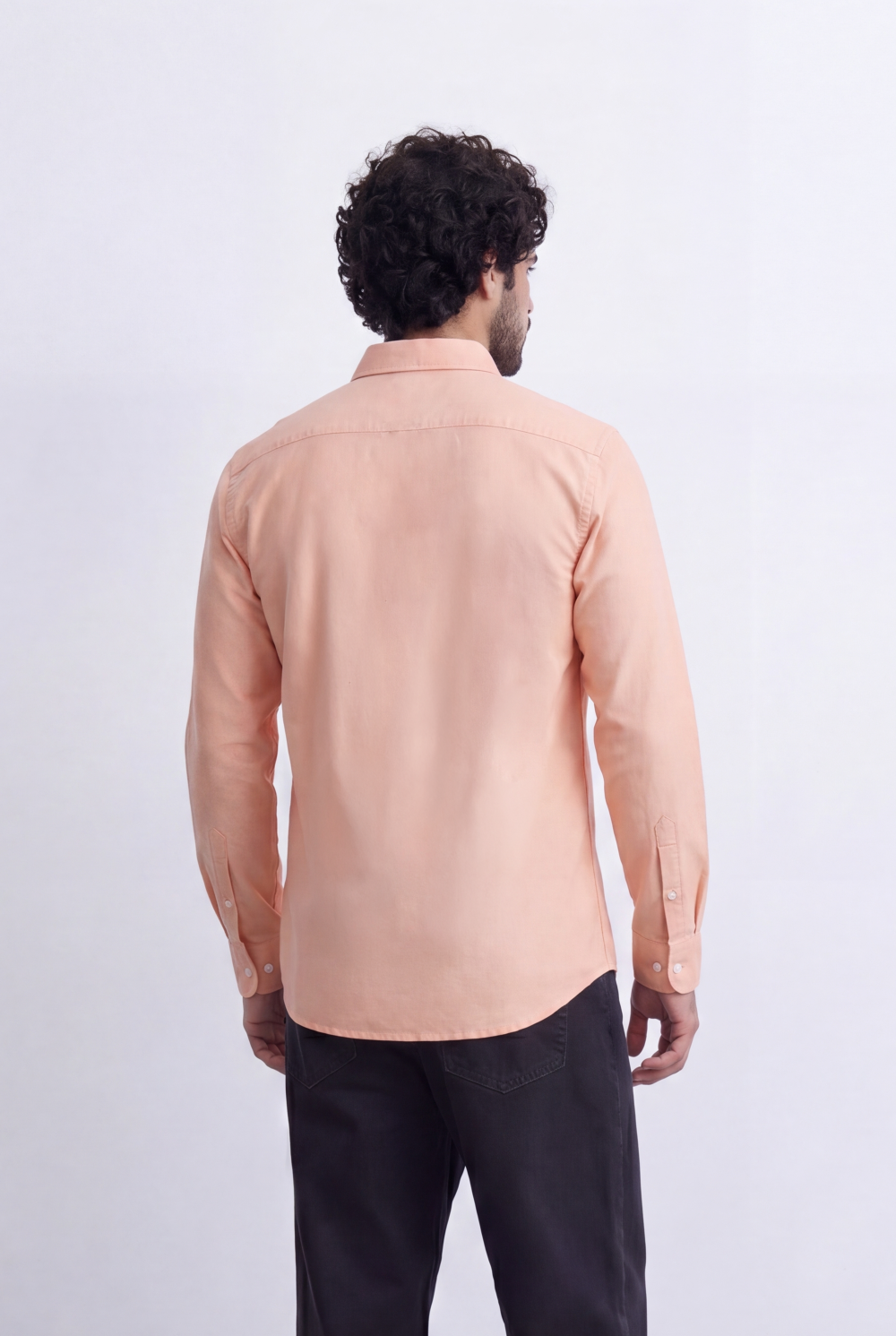 Men's Slim Fit Long Sleeve Button-Down Shirt Minimal Tomato Store Clean Design Smart Everyday Essential