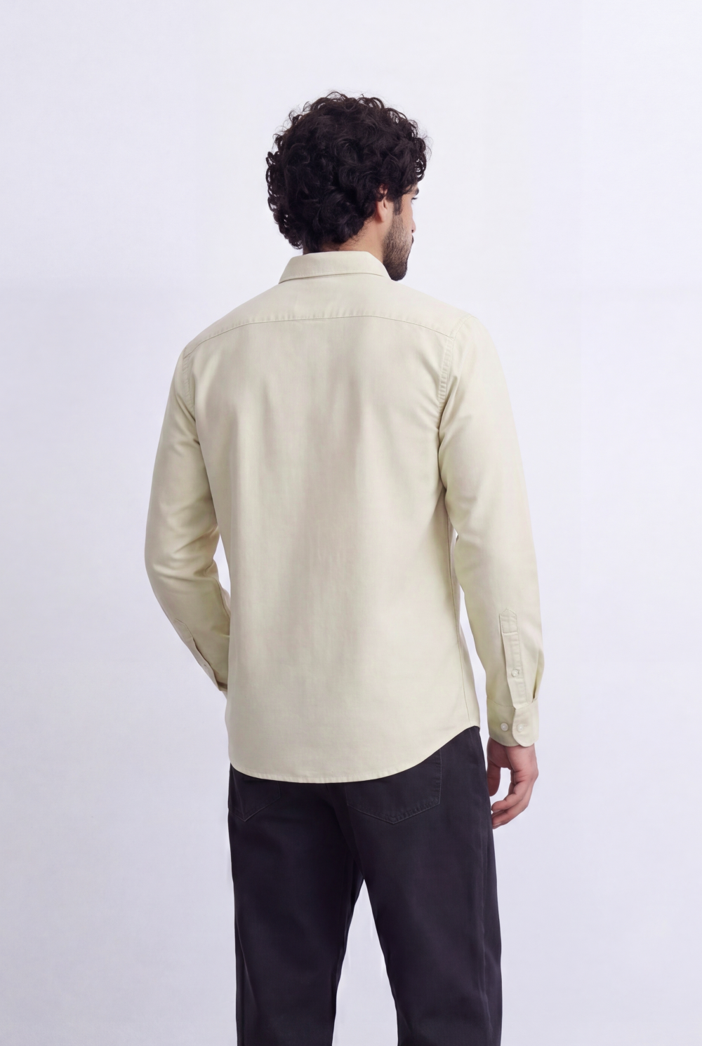 Men's Slim Fit Long Sleeve Button-Down Shirt Minimal Tomato Store Clean Design Smart Everyday Essential
