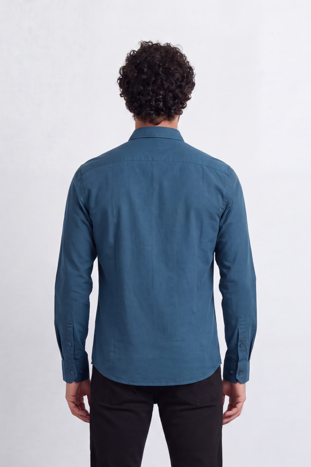 Men's Slim Fit Long Sleeve Button-Down Shirt Minimal Tomato Store Clean Design Smart Everyday Essential