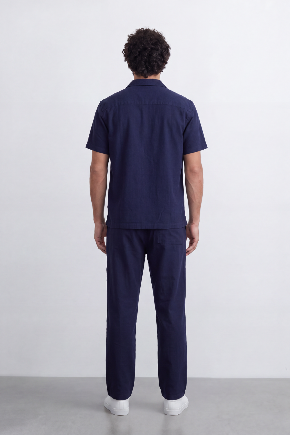 Men's Tomato Store Summer Linen-Look Co-Ord Set Camp Collar Regular Fit Outfit Natural Textured Finish