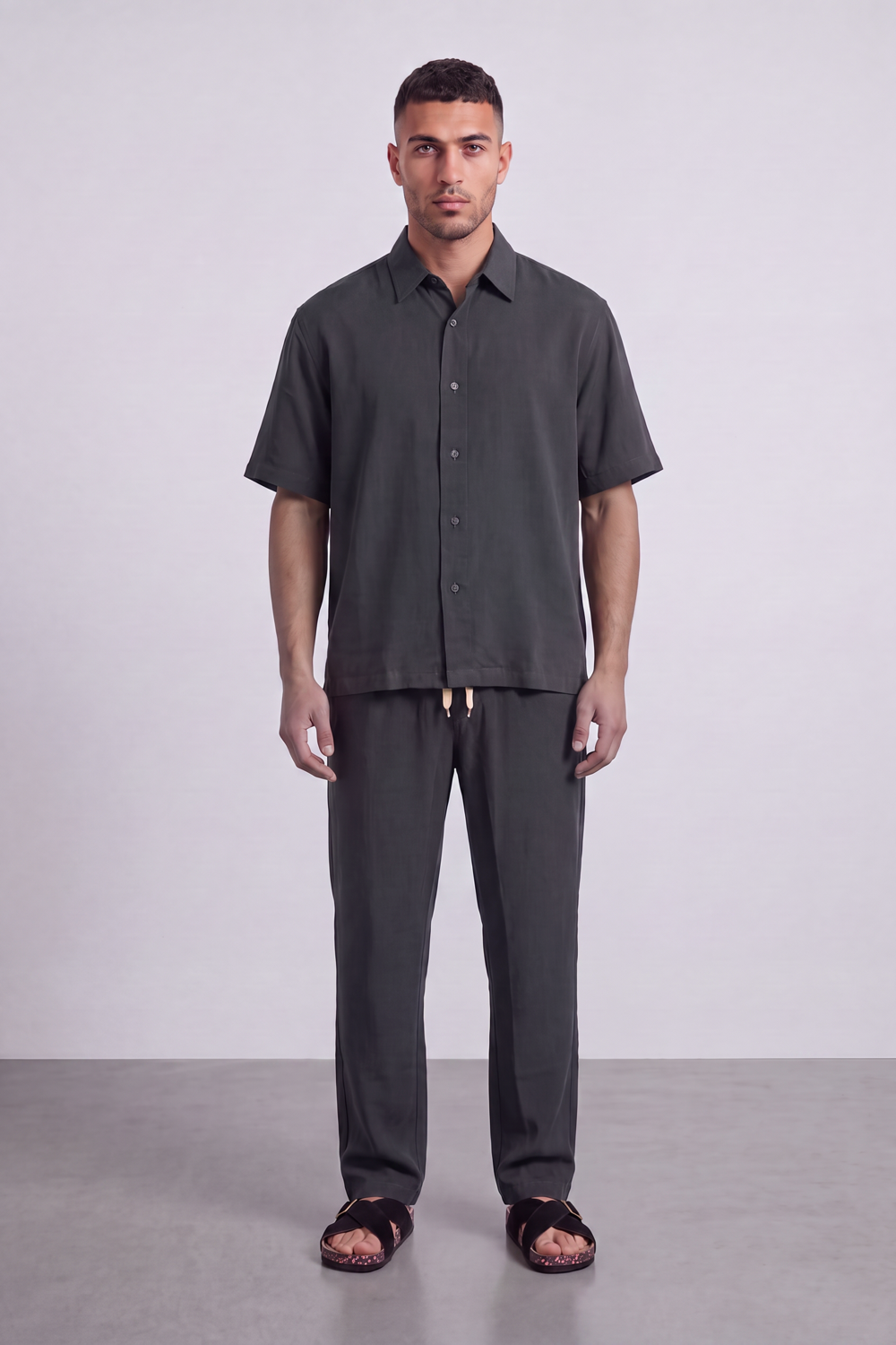 Men's Tomato Store Summer Co-Ord Set Clean Button-Front Styling Outfit