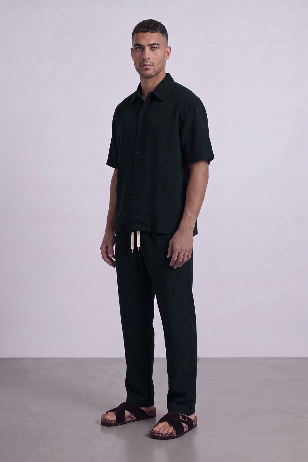 Men's Tomato Store Summer Co-Ord Set Clean Button-Front Styling Outfit