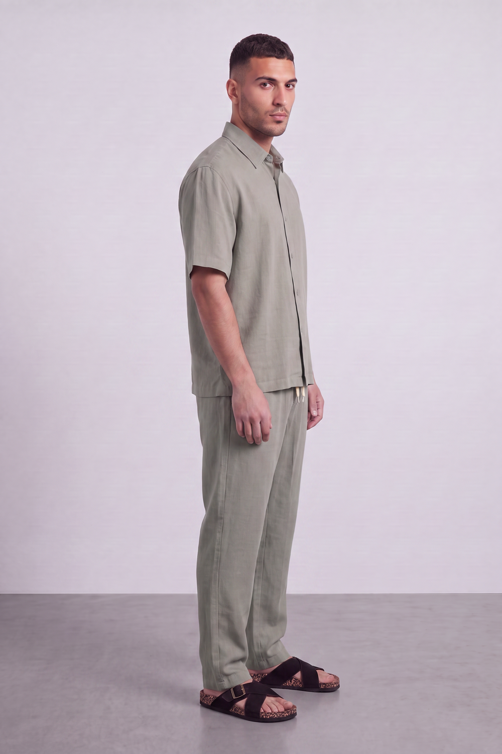 Men's Tomato Store Summer Co-Ord Set Clean Button-Front Styling Outfit