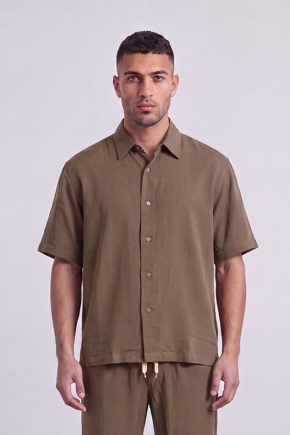 Men's Tomato Store Summer Co-Ord Set Clean Button-Front Styling Outfit