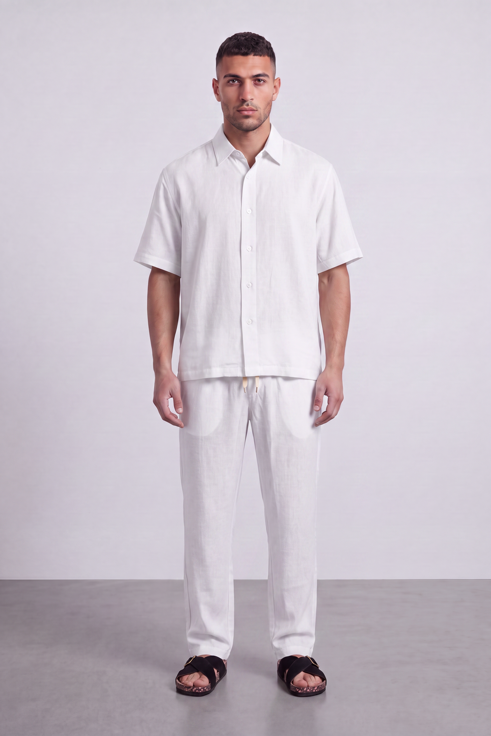 Men's Tomato Store Summer Co-Ord Set Clean Button-Front Styling Outfit
