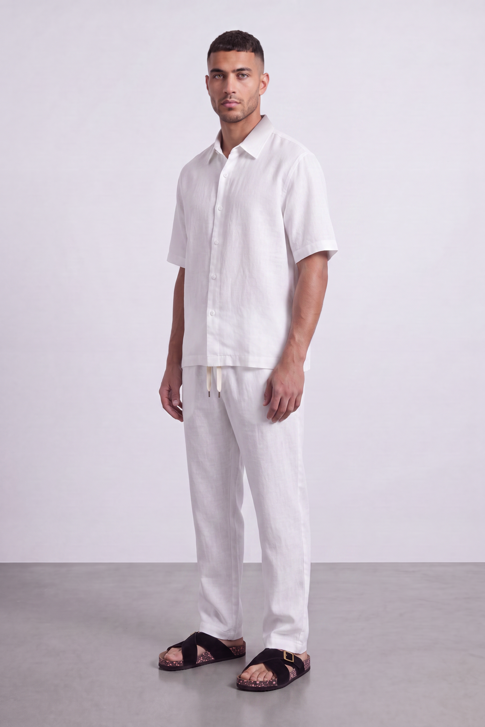 Men's Tomato Store Summer Co-Ord Set Clean Button-Front Styling Outfit