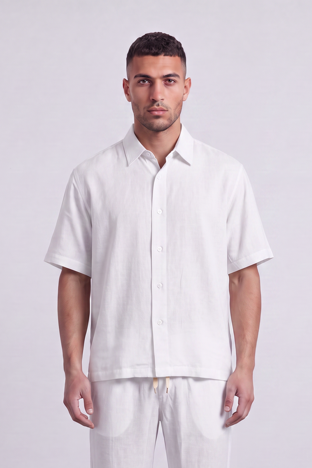 Men's Tomato Store Summer Co-Ord Set Clean Button-Front Styling Outfit