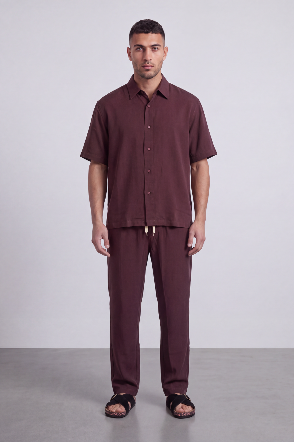 Men's Tomato Store Summer Co-Ord Set Clean Button-Front Styling Outfit