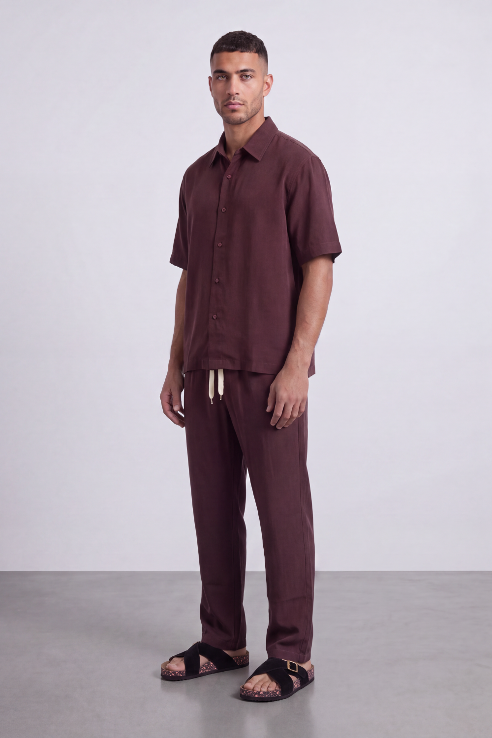 Men's Tomato Store Summer Co-Ord Set Clean Button-Front Styling Outfit