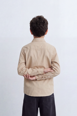 Boy's Tomato Store Shirt Signature Chest Embroidery Long Sleeve
