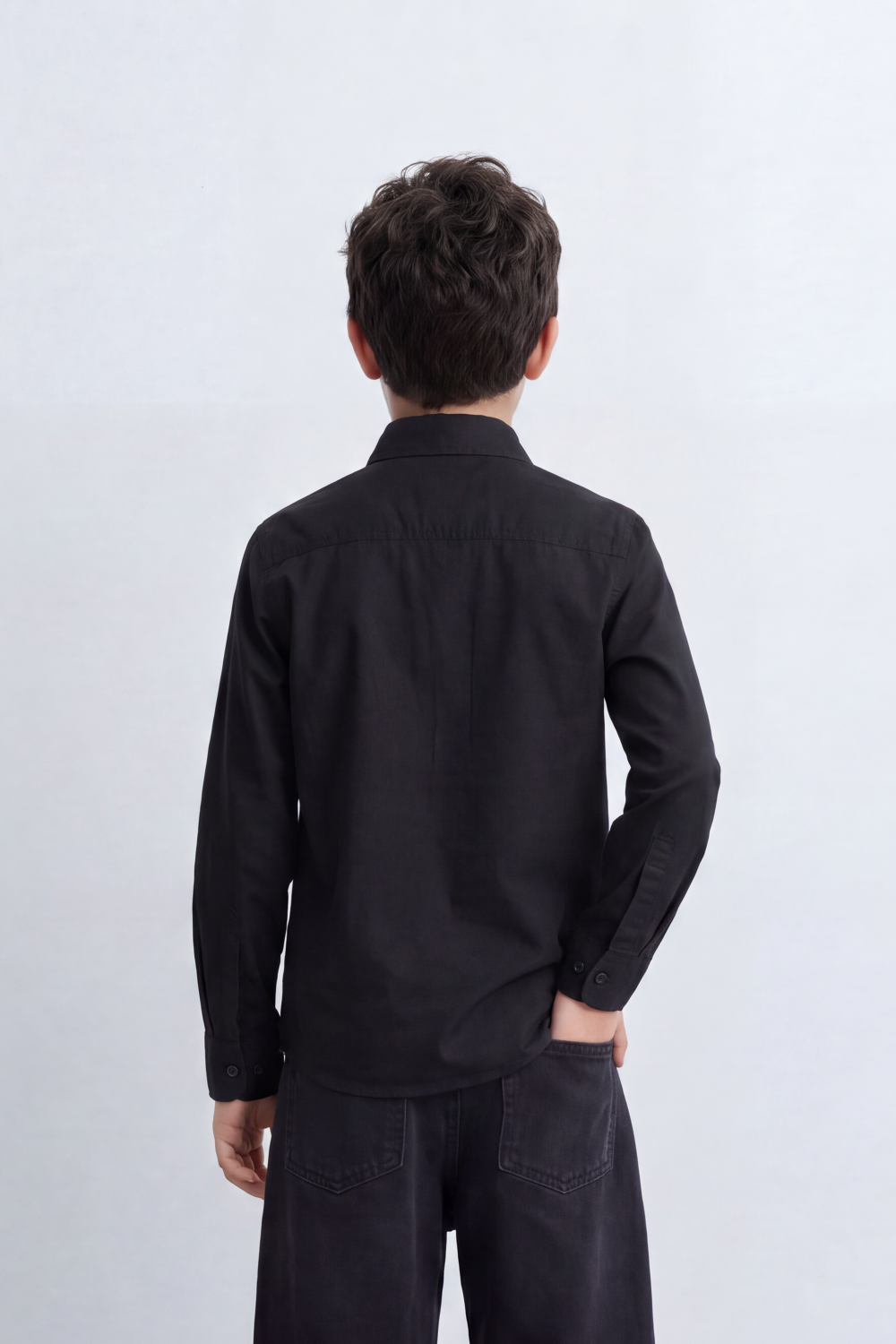 Boy's Tomato Store Shirt Signature Chest Embroidery Long Sleeve