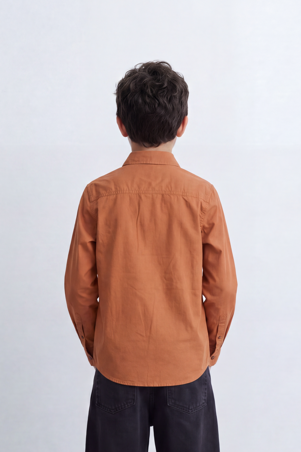 Boy's Tomato Store Shirt Signature Chest Embroidery Long Sleeve