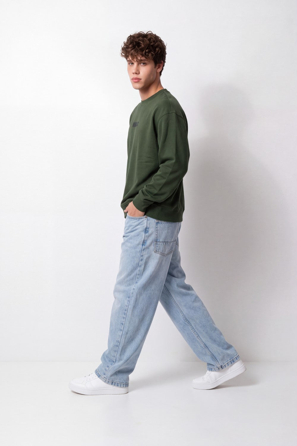 Men's Tomato Store Sweatshirt Box Fit Melton Wonderful Back Typography