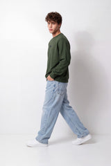 Men's Tomato Store Sweatshirt Box Fit Melton Wonderful Back Typography