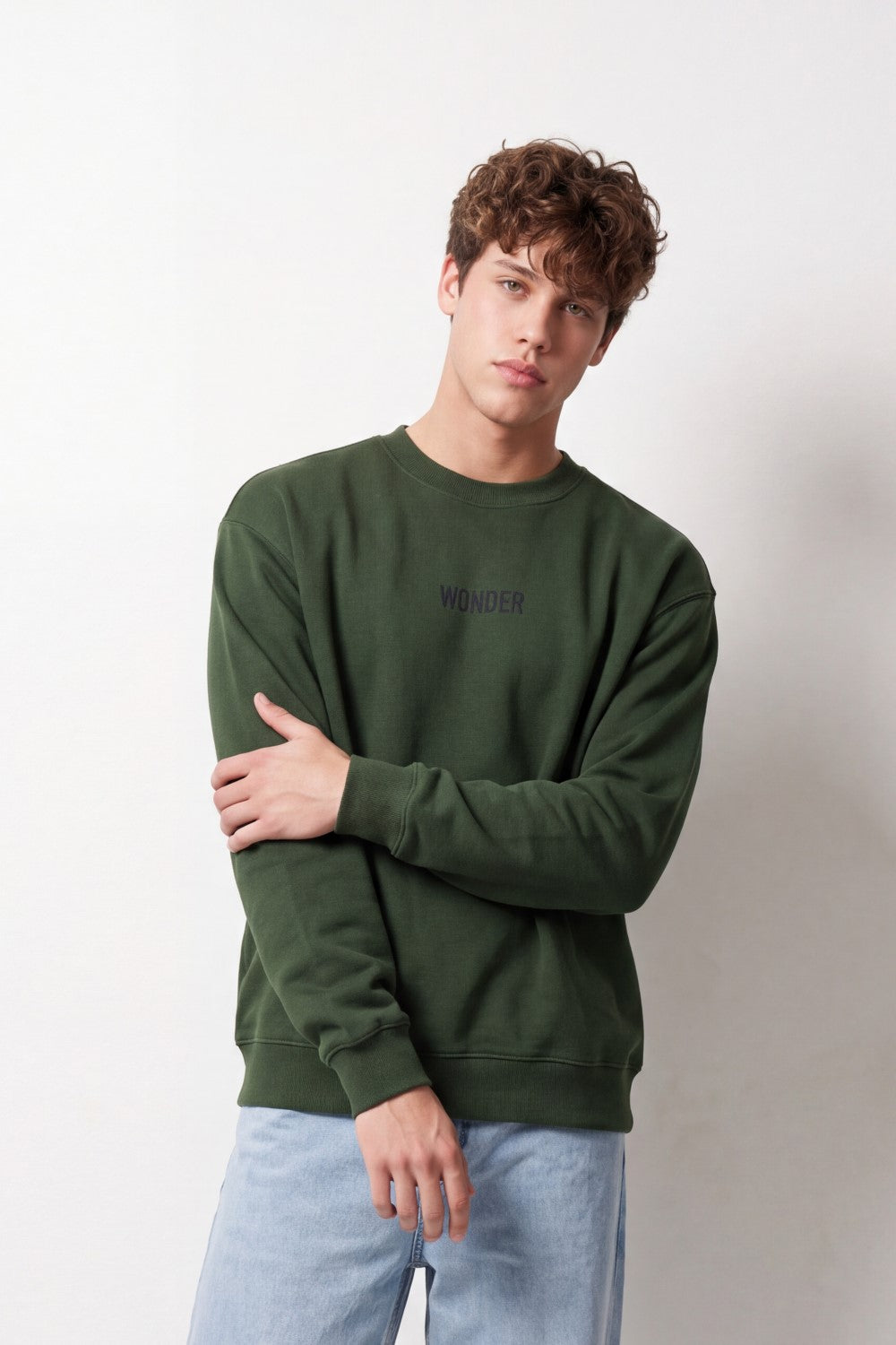 Men's Tomato Store Sweatshirt Box Fit Melton Wonderful Back Typography