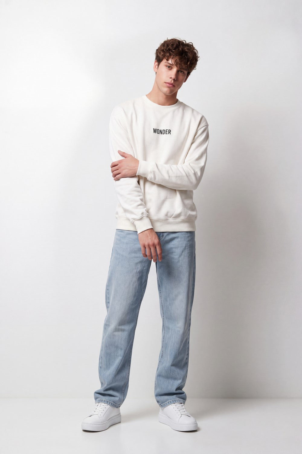 Men's Tomato Store Sweatshirt Box Fit Melton Wonderful Back Typography