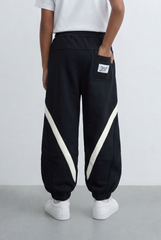 Boy's Oversized Sweatpants Contrast Trim & Drawstring Cozy Casual Comfort Tomato Store
