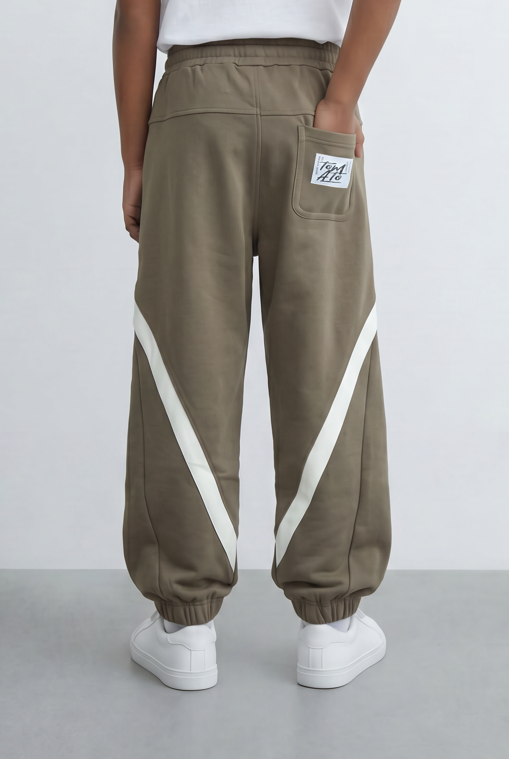 Boy's Oversized Sweatpants Contrast Trim & Drawstring Cozy Casual Comfort Tomato Store