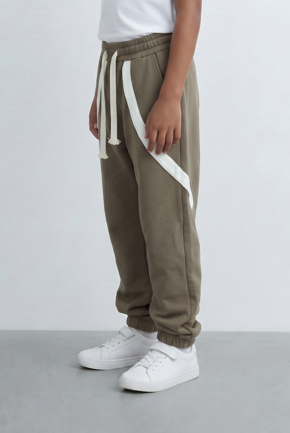 Boy's Oversized Sweatpants Contrast Trim & Drawstring Cozy Casual Comfort Tomato Store