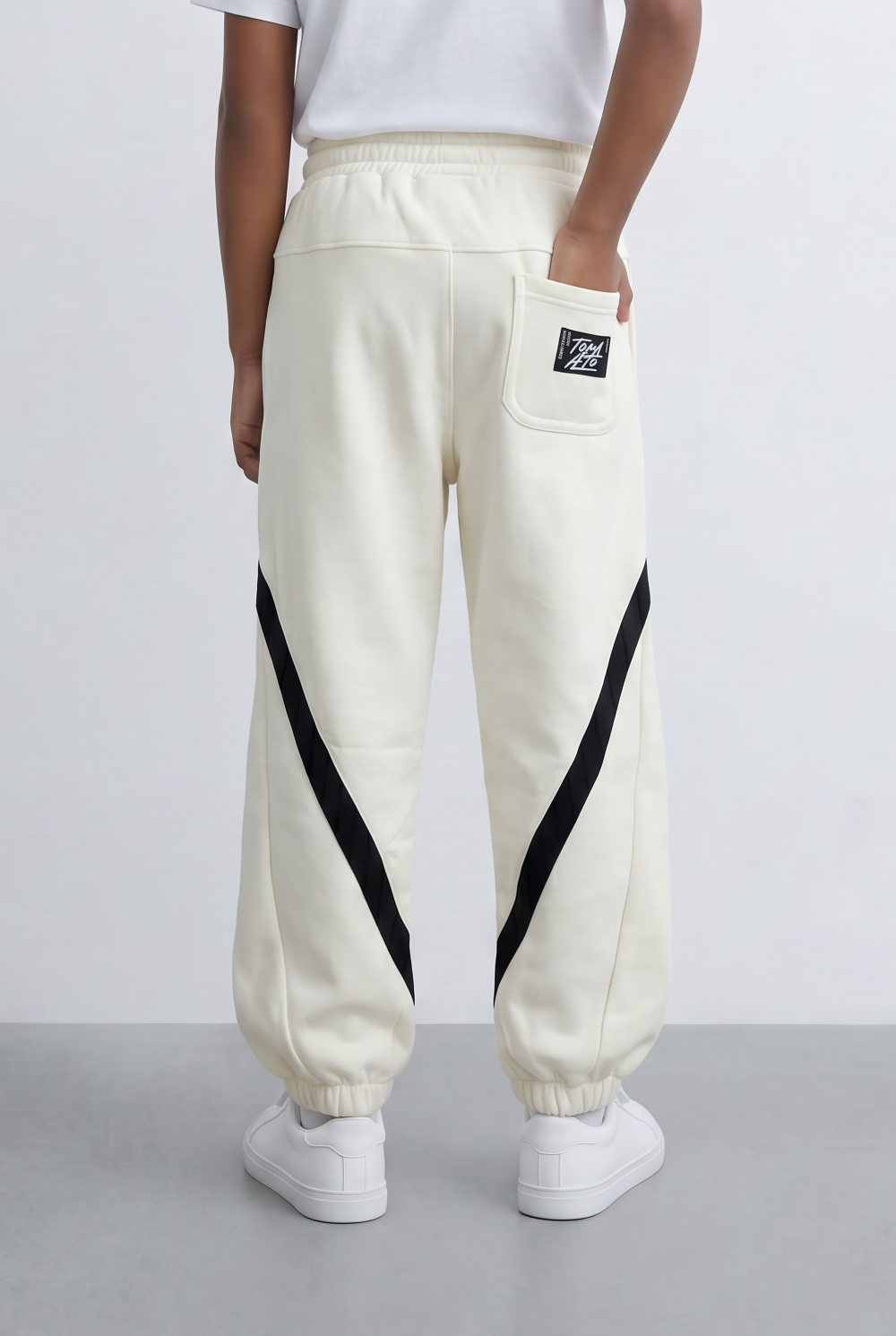 Boy's Oversized Sweatpants Contrast Trim & Drawstring Cozy Casual Comfort Tomato Store
