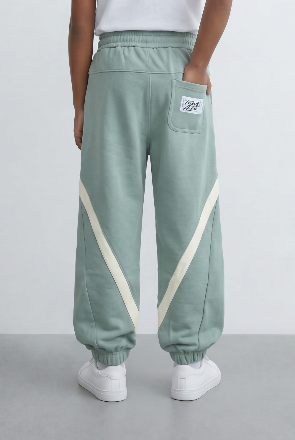 Boy's Oversized Sweatpants Contrast Trim & Drawstring Cozy Casual Comfort Tomato Store