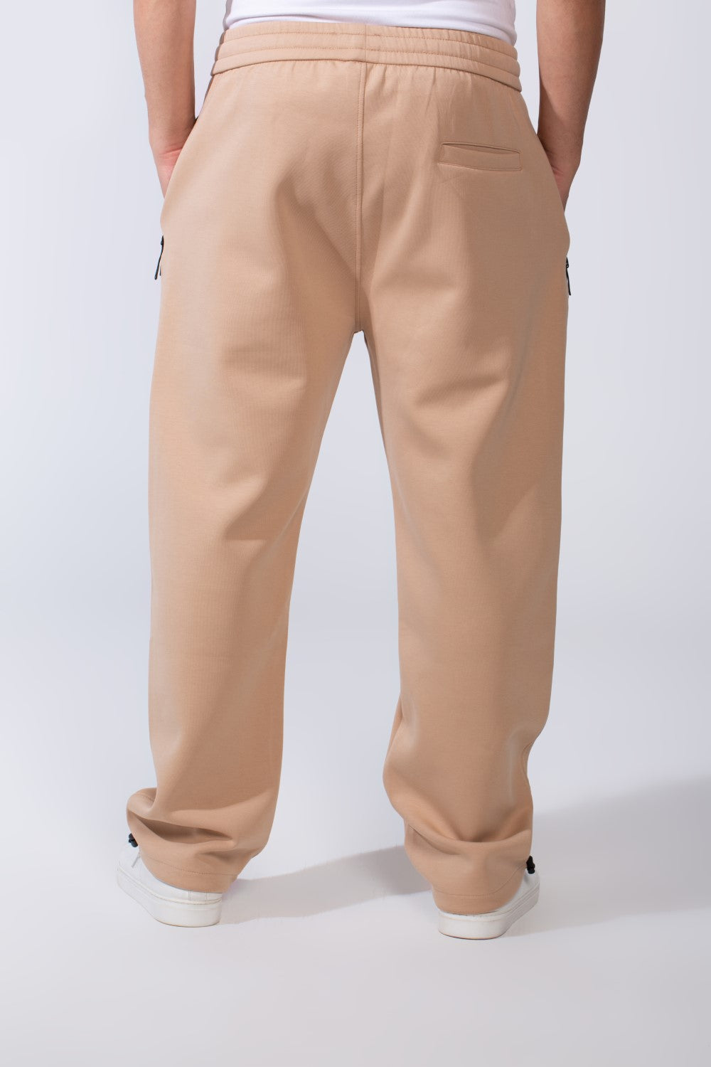 Men's Waistband With Zipper Pockets Comfortable Casual Everyday Wear Wide Leg Sweatpants