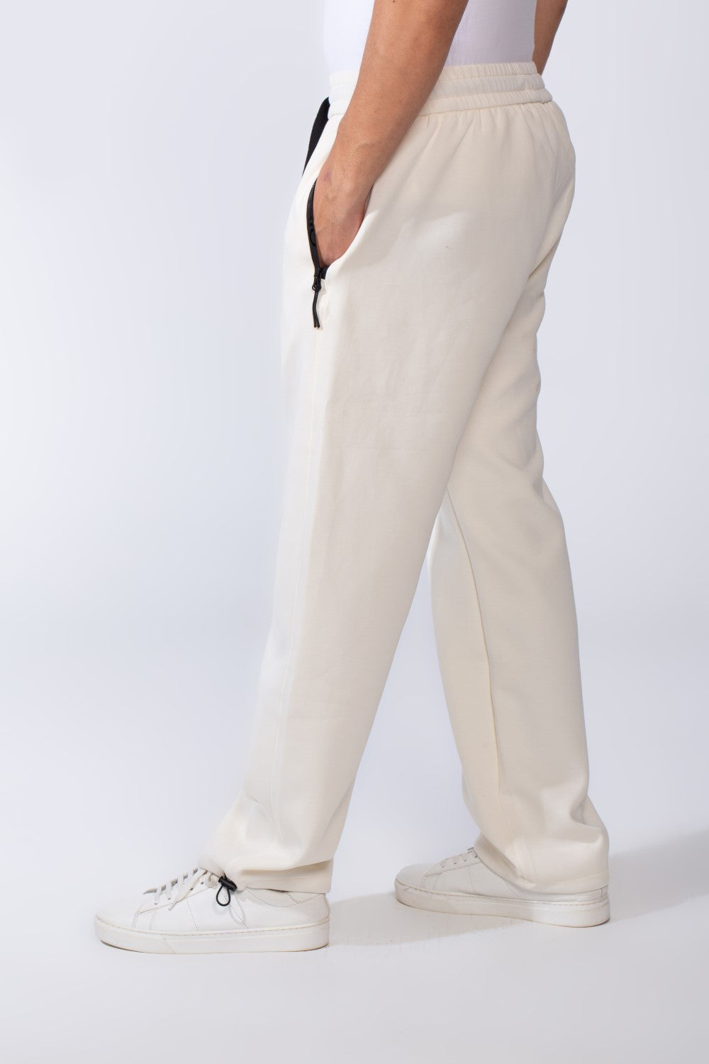 Men's Waistband With Zipper Pockets Comfortable Casual Everyday Wear Wide Leg Sweatpants