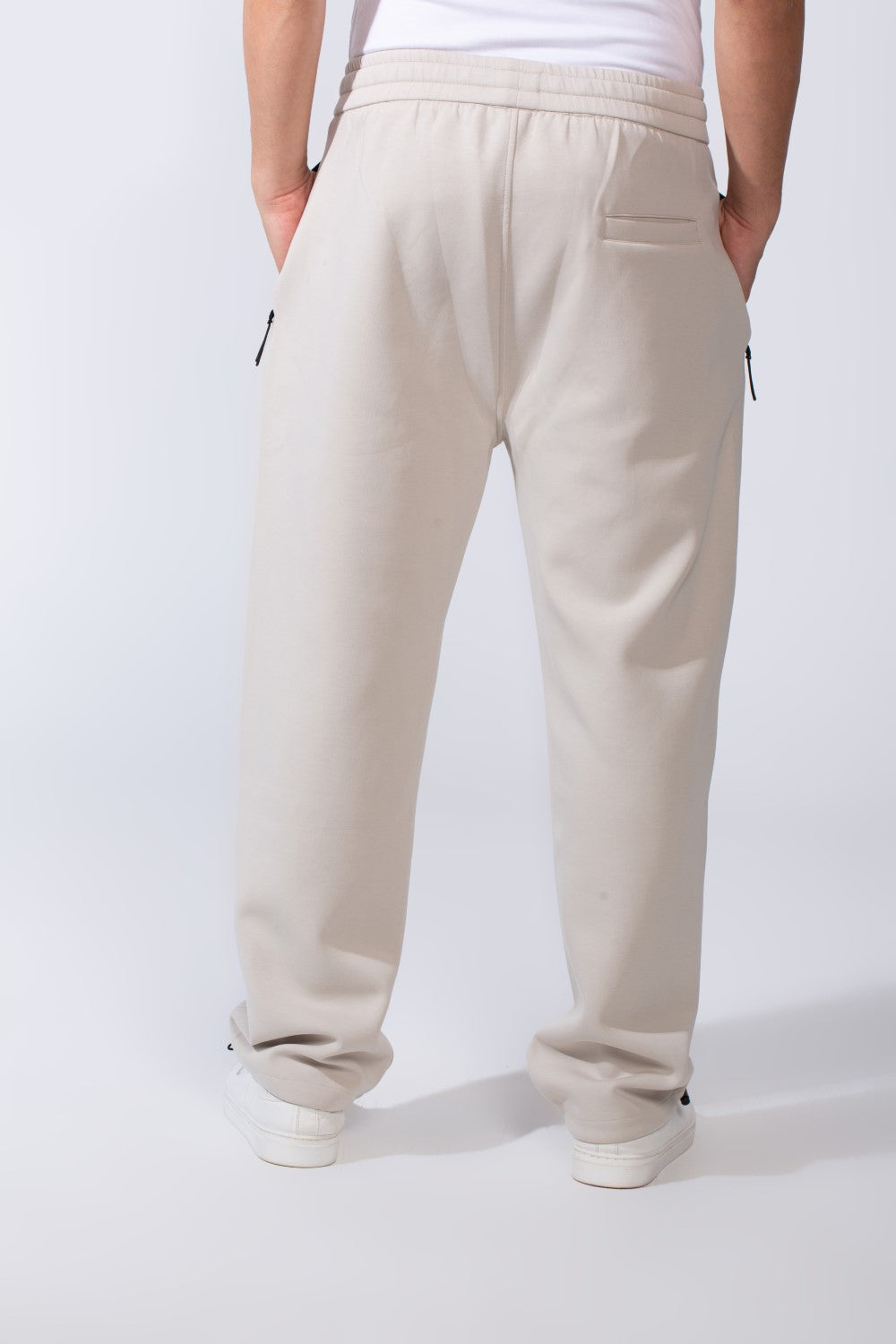 Men's Waistband With Zipper Pockets Comfortable Casual Everyday Wear Wide Leg Sweatpants