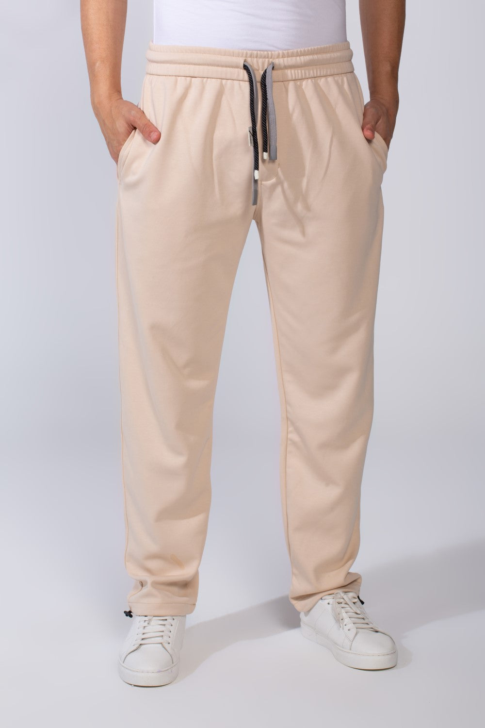 Men's Elastic Waistband With Practical Side Pockets Wide Leg Sweatpants