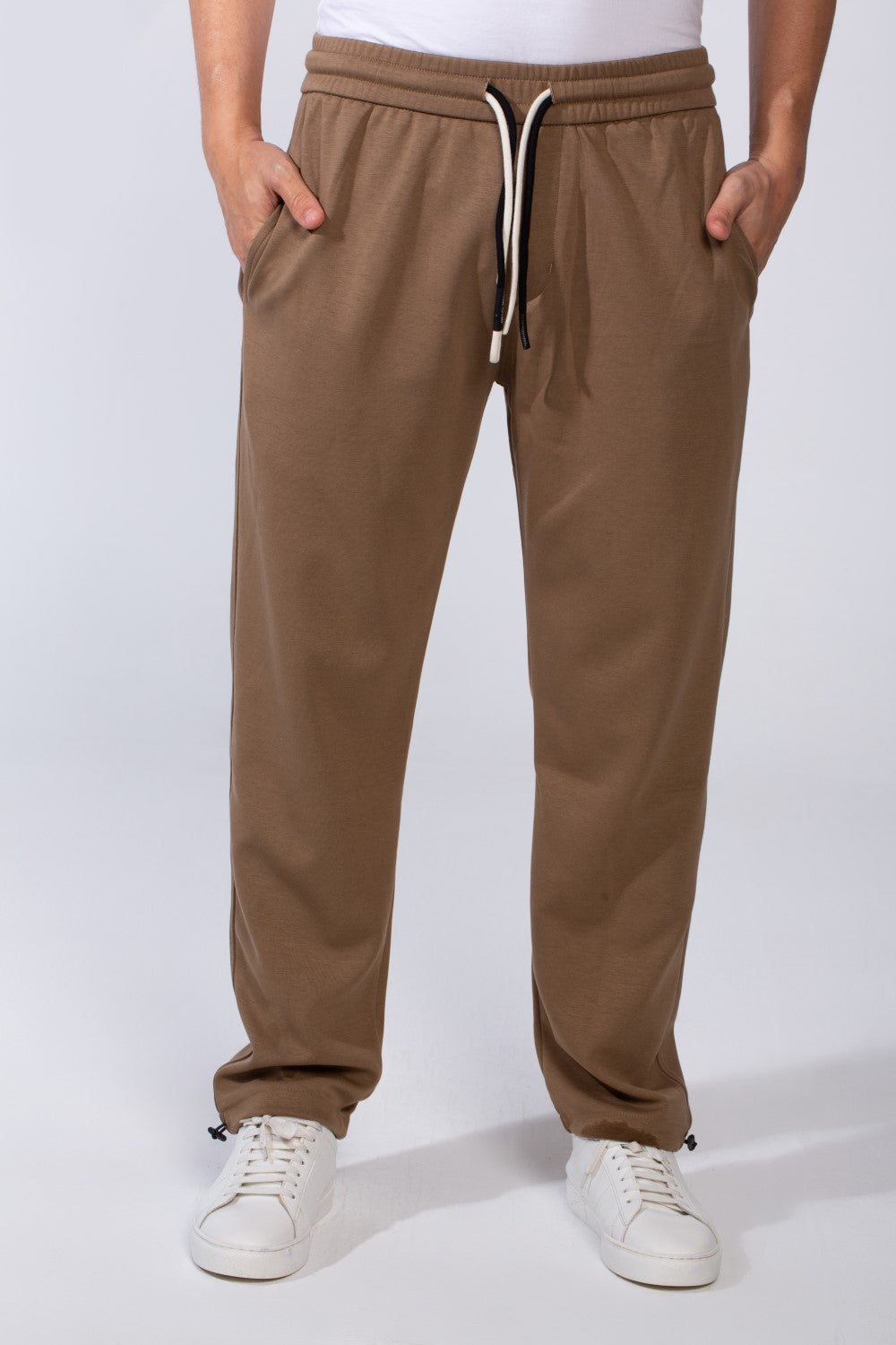 Men's Elastic Waistband With Practical Side Pockets Wide Leg Sweatpants