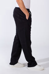 Men's Unique Elastic Waistband Ripped with side practical Pockets Wide Leg Sweatpants