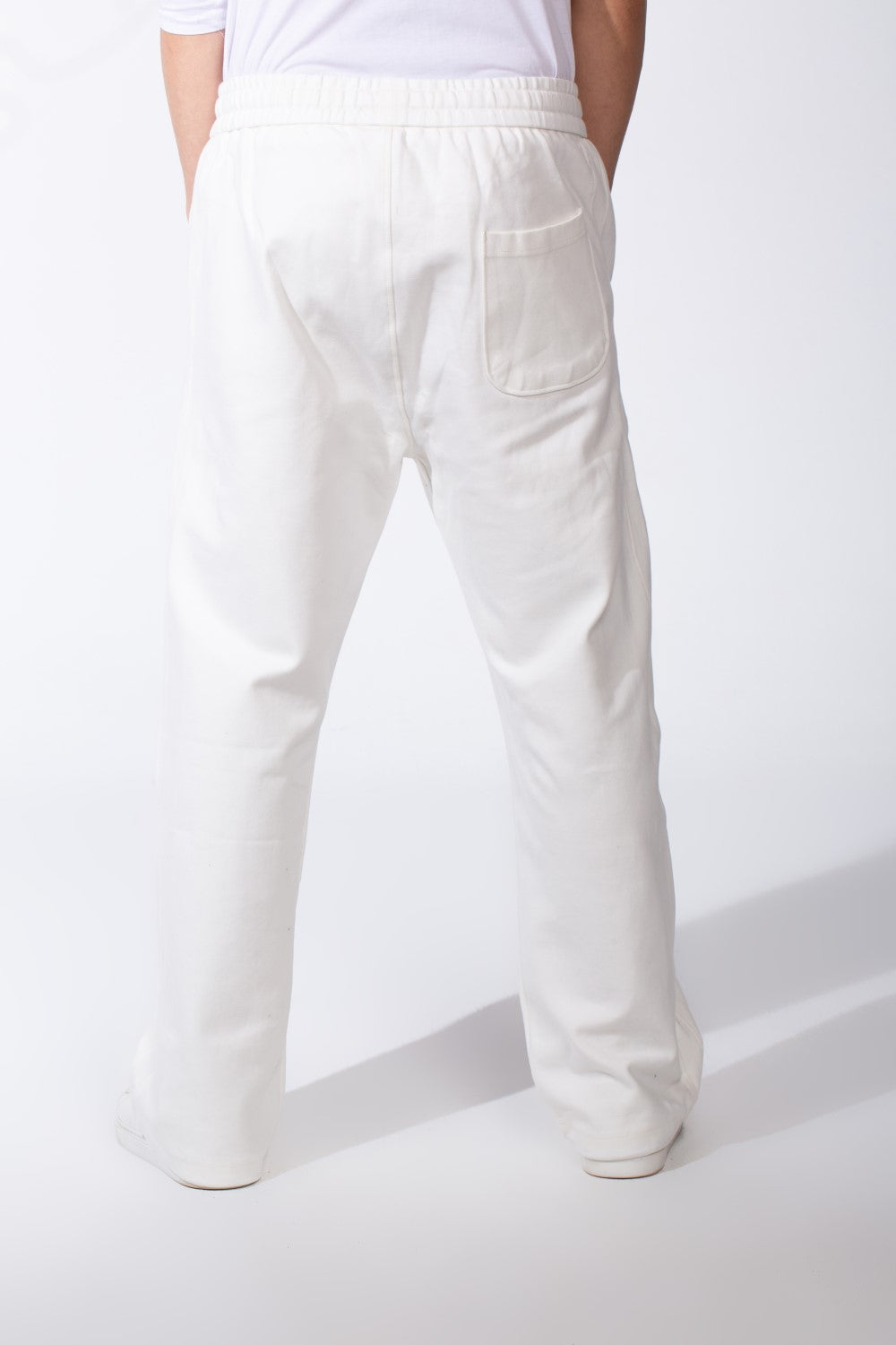 Men's Wide Leg Sweatpants Double Needle Side Seams In-Seam Side Pockets Designed