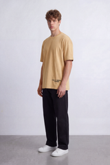 Men's Tomato Store Graphic T-Shirt Illustrated Back Artwork Round Neck Oversized Fit