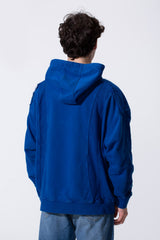Men's Oversized Hood Washed Fabric Edge Seam Detailing Classic Kangaroo Front Pocket Tomato Store Sweatshirt