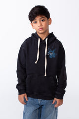 Boy’s Washed Oversize Printed Hooded Sweatshirt With Pocket