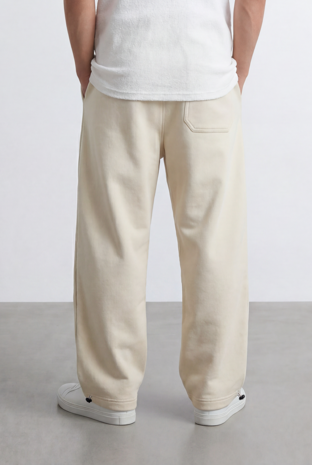 Men’s Tomato Store Relaxed Sweatpants Elastic Waist Oversize Melton Fabric