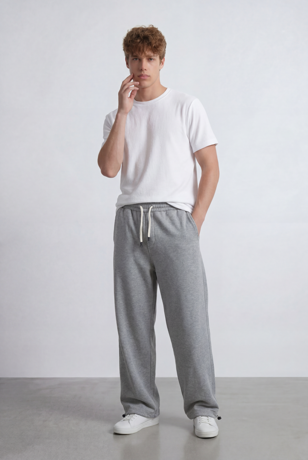 Men’s Tomato Store Relaxed Sweatpants Elastic Waist Oversize Melton Fabric