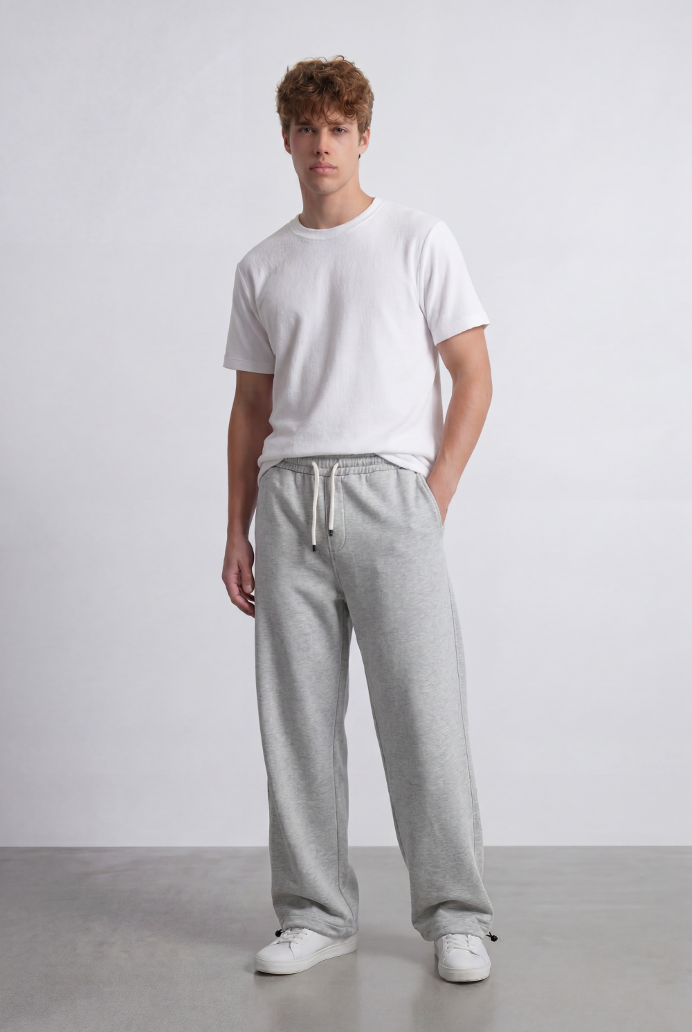 Men’s Tomato Store Relaxed Sweatpants Elastic Waist Oversize Melton Fabric