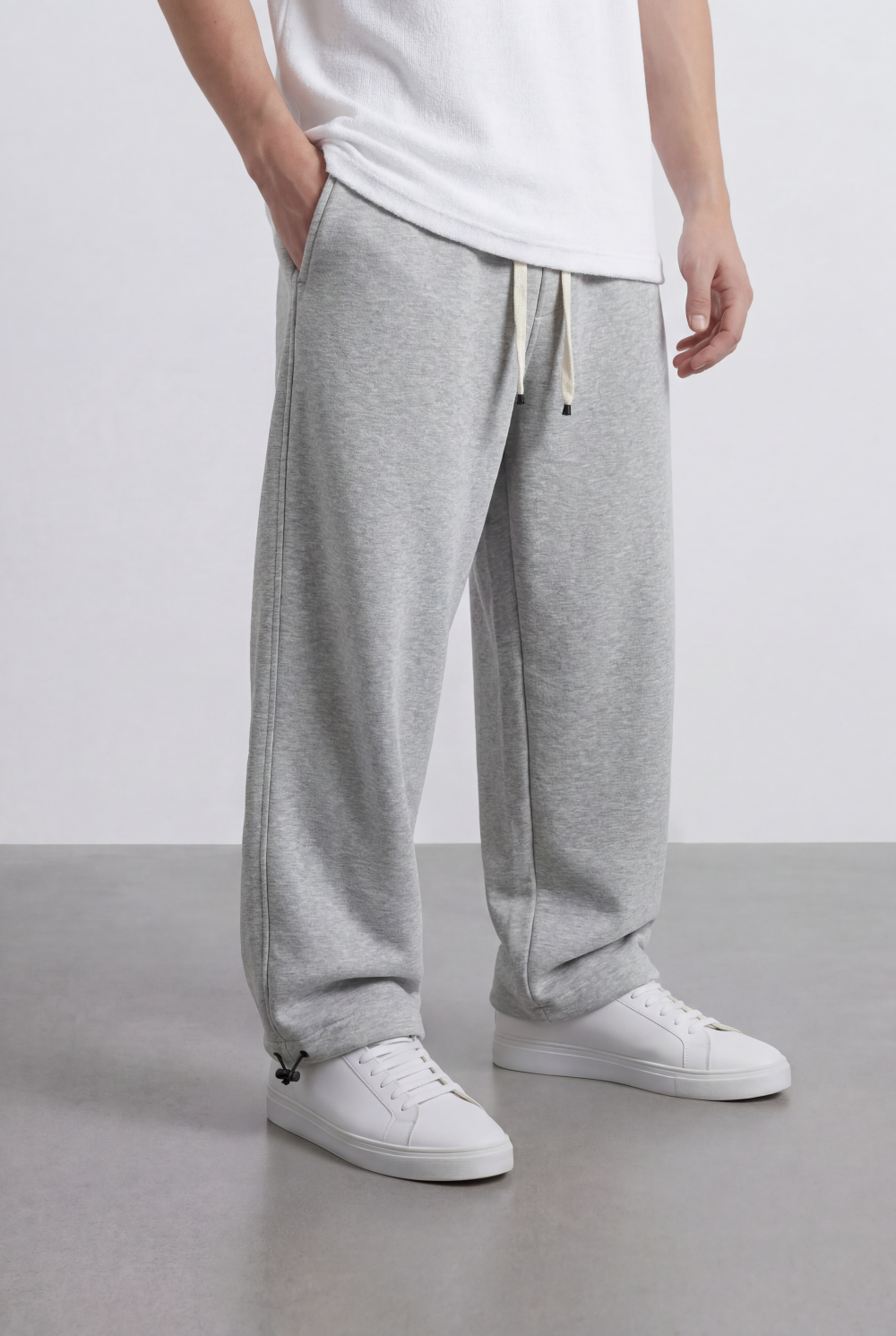 Men’s Tomato Store Relaxed Sweatpants Elastic Waist Oversize Melton Fabric
