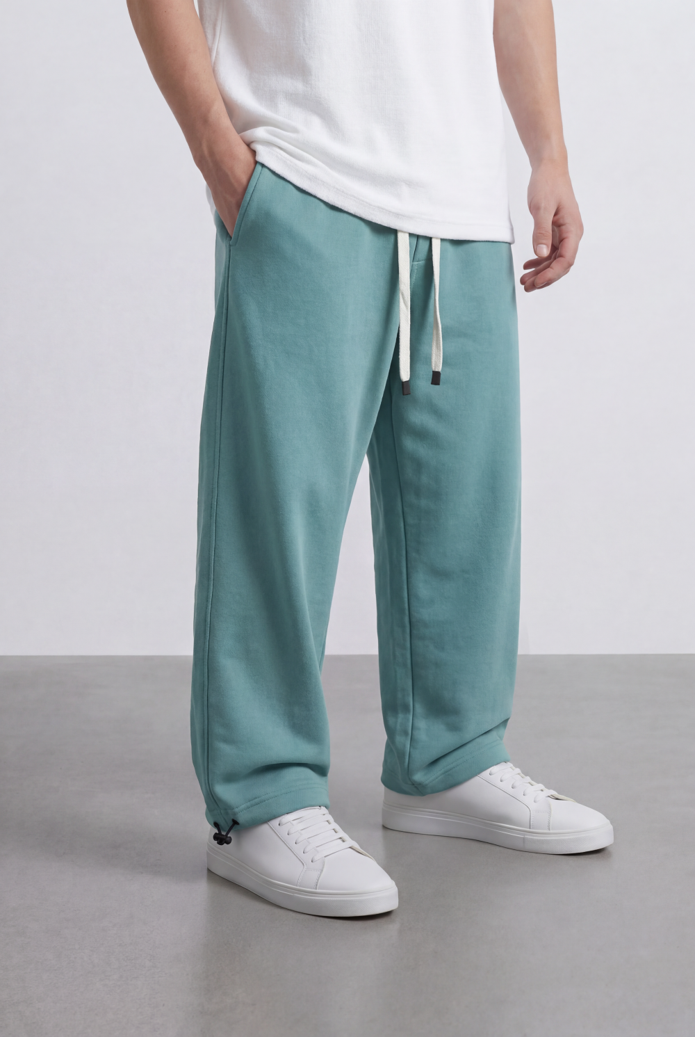 Men’s Tomato Store Relaxed Sweatpants Elastic Waist Oversize Melton Fabric