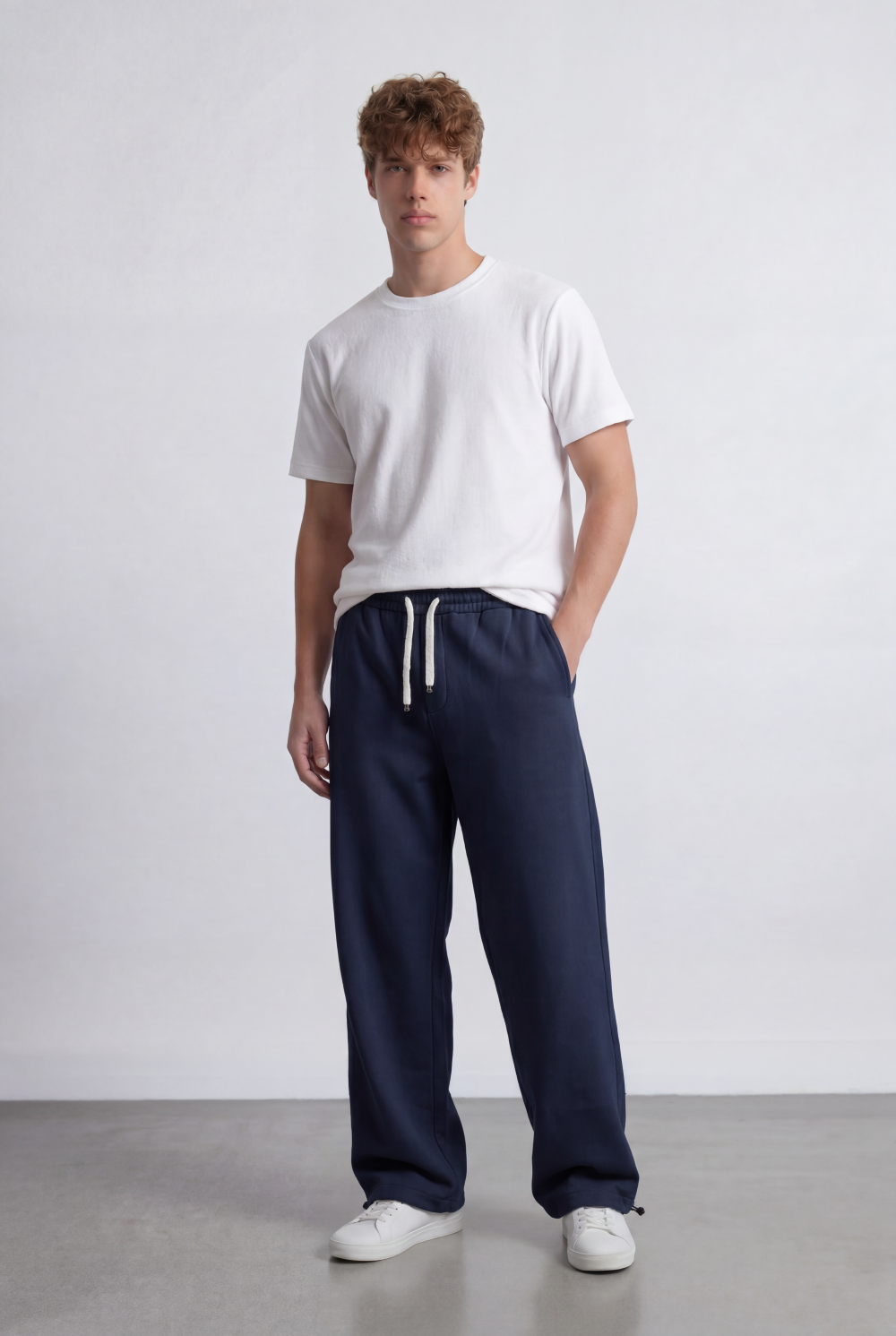 Men’s Tomato Store Relaxed Sweatpants Elastic Waist Oversize Melton Fabric