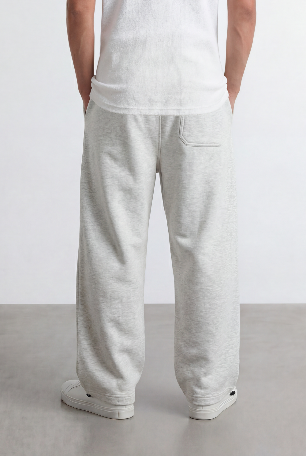 Men’s Tomato Store Relaxed Sweatpants Elastic Waist Oversize Melton Fabric