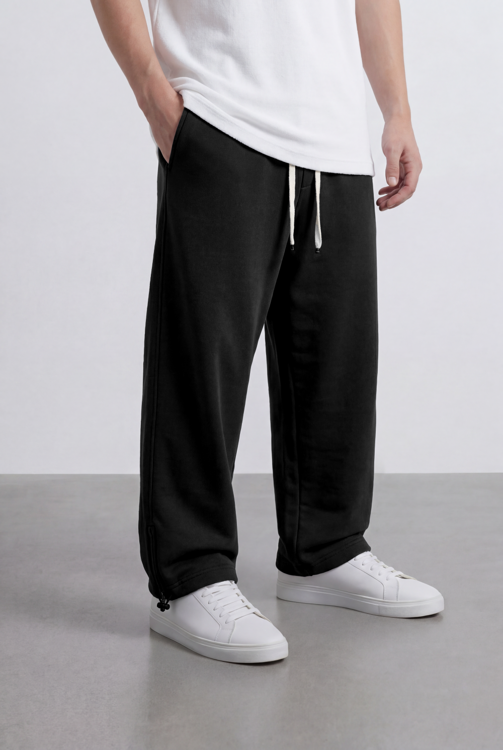 Men’s Tomato Store Relaxed Sweatpants Elastic Waist Oversize Melton Fabric