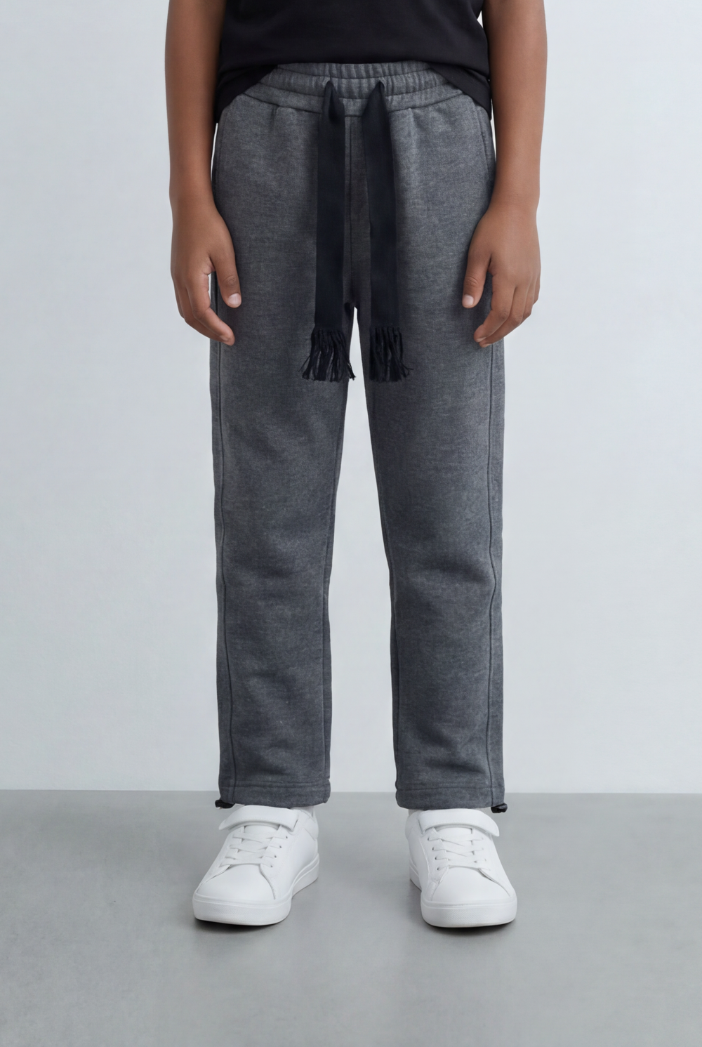 Boy's Tomato Store Jogger Sweatpants Contrast Side Piping Elastic Waistband Melton Regular Fit