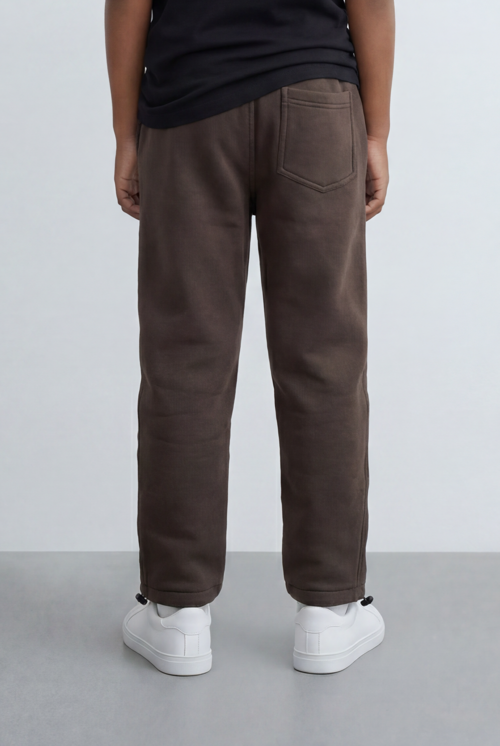 Boy's Tomato Store Jogger Sweatpants Contrast Side Piping Elastic Waistband Melton Regular Fit
