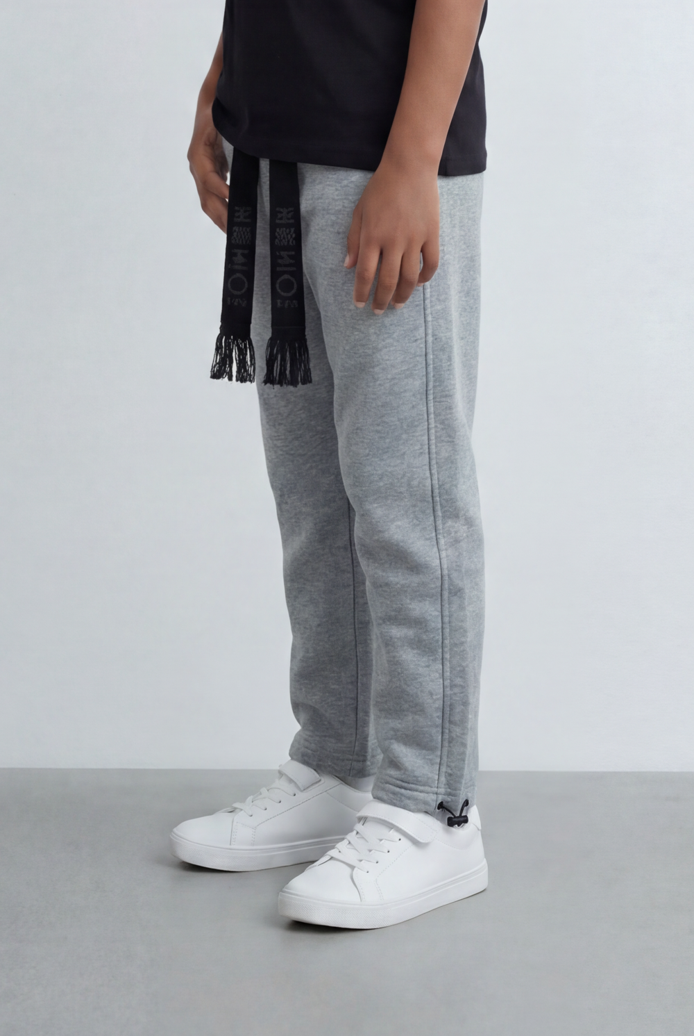 Boy's Tomato Store Jogger Sweatpants Contrast Side Piping Elastic Waistband Melton Regular Fit