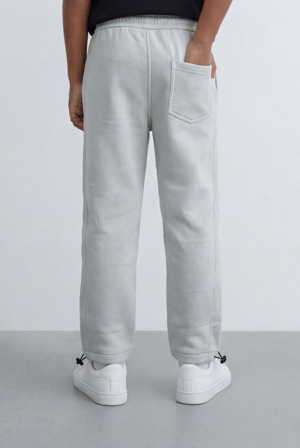 Boy's Tomato Store Jogger Sweatpants Contrast Side Piping Elastic Waistband Melton Regular Fit