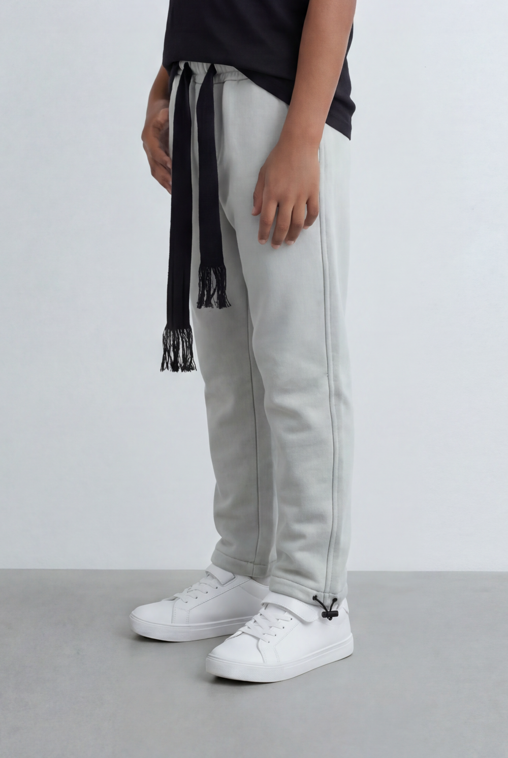 Boy's Tomato Store Jogger Sweatpants Contrast Side Piping Elastic Waistband Melton Regular Fit
